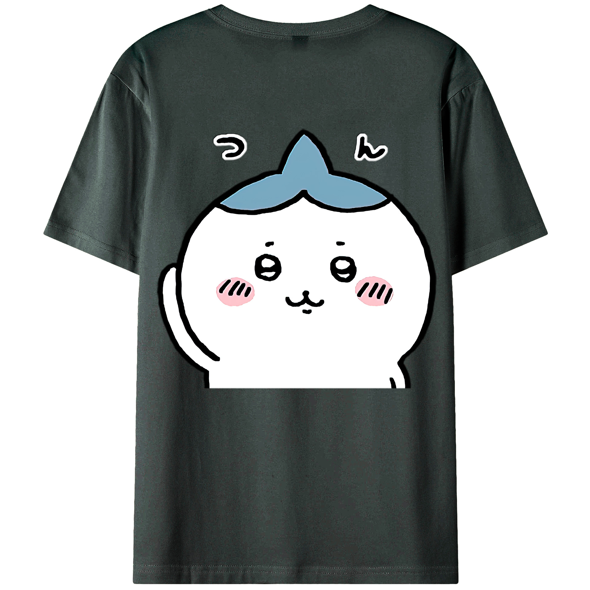 （画像用） ちいかわ ハチワレ Chii-kawa hachiware 綿100％ メンズ半袖Tシャツ（バックプリント） 通気性